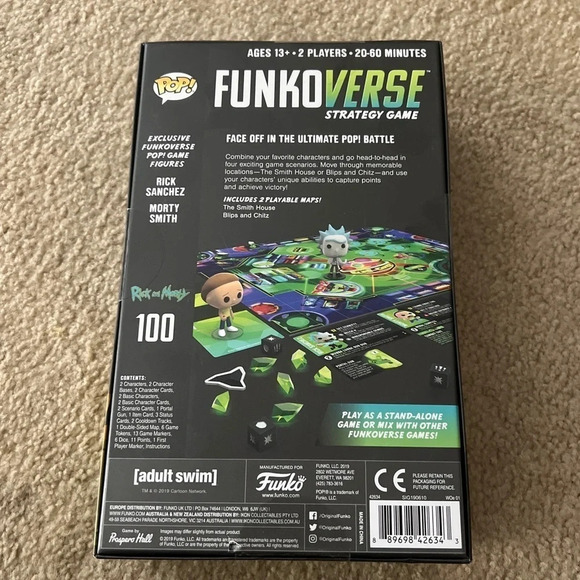 NEW Funkoverse Strategy Board Game: Rick & Morty Theme Set 2 Players - Picture 4 of 6